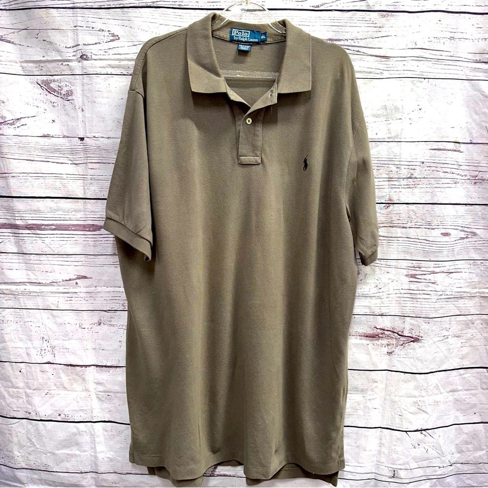 Polo Ralph Lauren Charcoal Gray Mesh Polo Shirt size XL